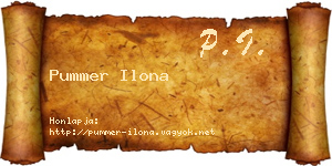 Pummer Ilona névjegykártya